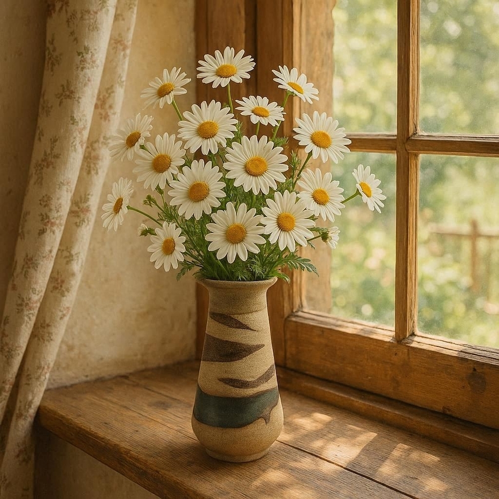 Small Alfadom Artisan Ceramic Vase Handmade in Dominican Republic